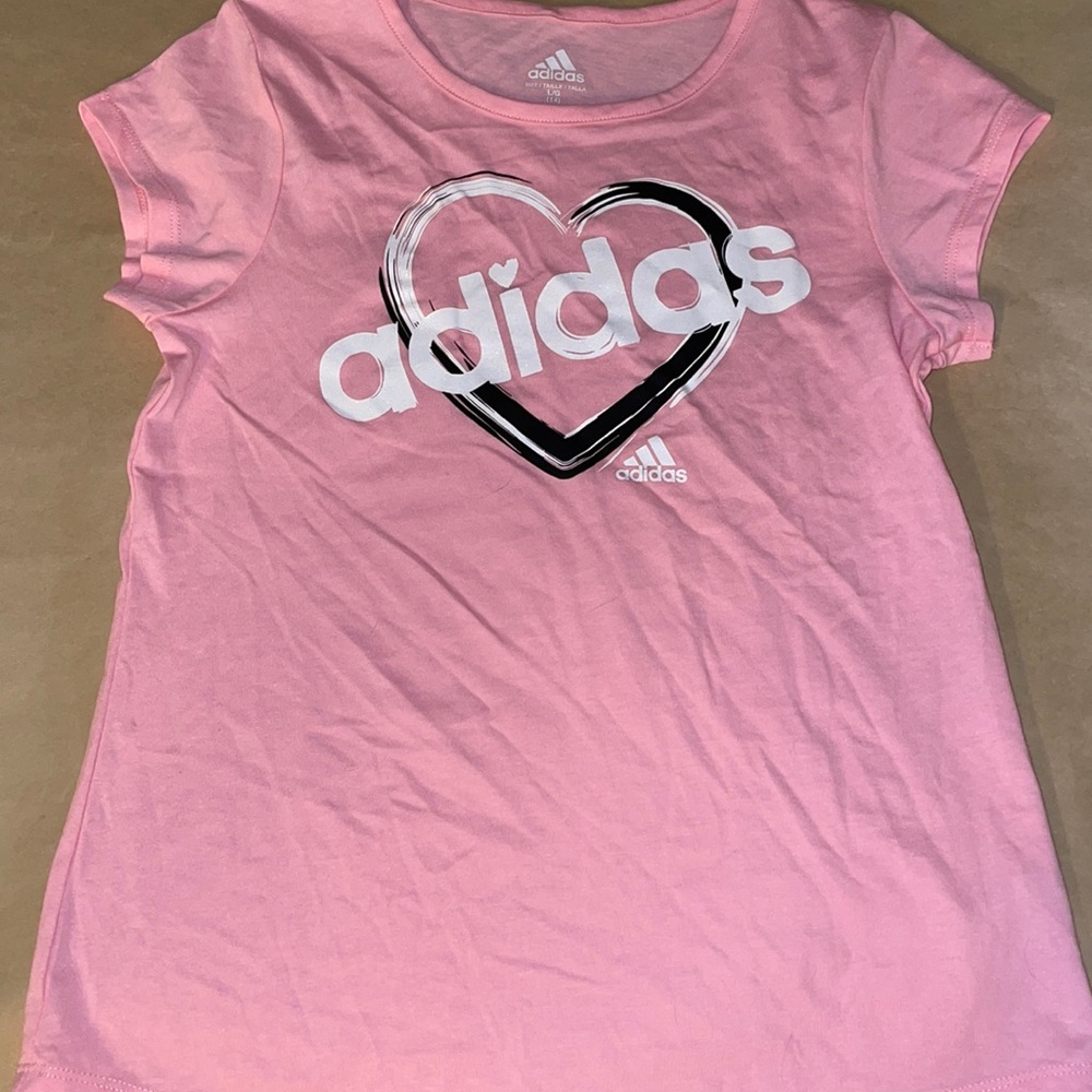 Girls Adina large short sleeve pink T-shirt